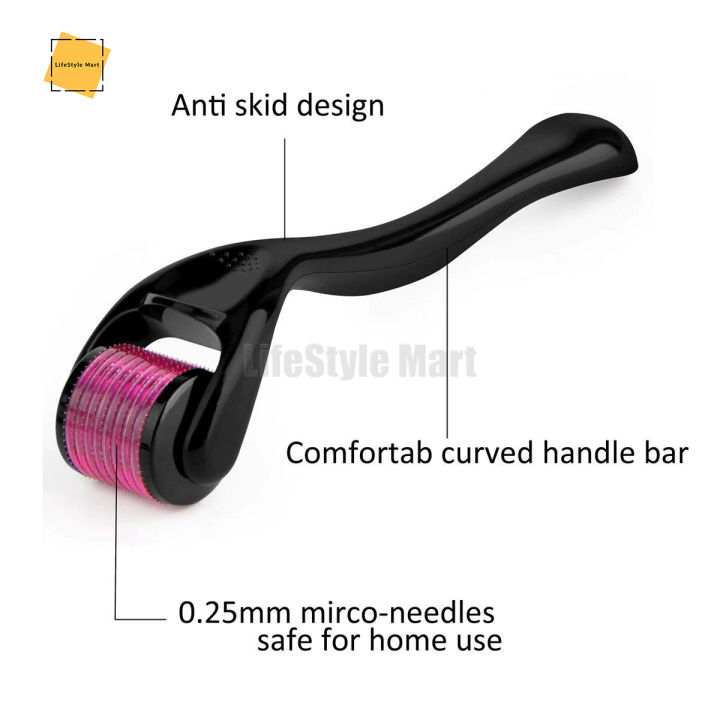 Derma%20Roller%200.75mm%20with%20540%20Titanium%20Micro%20Needles%20%E2%80%93%20Microneedling%20Roller%20for%20Face%20&%20Scalp%20Care,%20Skin%20Texture%20&%20Hair%20Growth%20Support%20-%20Image%205
