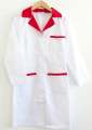 Women’s Classic Micro Twill Suiting Lab Coat with Buttoned Front Tunic Dress.