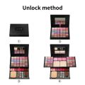 Fashion 49 Color Eyeshadow Palette Set Makeup Set Full Kit 36 Eye Shadow + 8 Lip Gloss +3 Blush +2 Power with Make Up Brush Puff Lateil. 