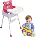 Children's High Chair Baby 4-in-1 Dining Chair Seat Foldable with Tray Height Adjustable.