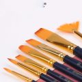 Giorgione 7 pcs Nylon Watercolor Brush Set, Flat Paint Brush for Oil, Watercolor, Painting, Pincel Para Pintura Art Supplies.