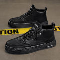 【selevn roind】 Men Boots Winter High Top Leather Shoes Fashion Cotton Shoes Fashion Ankle Boots Business Casual Outdoor Shoes Male Sneakers New.