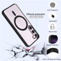 For Samsung Galaxy A16/A54/A55/A15/A25/S24/S24FE/S25/S23/S23FE Mobile Cover MagSafe Compatible Shockproof Transparent Slim Fit Wireless Charging supported Frosted Border Phone Back Case Mobile Cover.