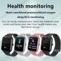 +2pc Straps Smart Watch Women Men Smartwatch 1.44'' Square Dial Call BT Music Smartclock For Android IOS Fitness Tracker Watches. 