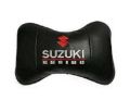 Bike Pillow. PVC leather soft foam back side protect. pillow for motorcycle suzukey, Black.