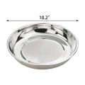 Stainless Steel Dinner Plates with Mirror Finish 24cm [ pack of 1 plate]. 