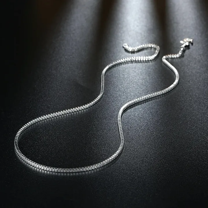 925%20Sterling%20Silver%20Necklace%2016/18/20/22/24%20inches%20fine%201.5MM%20Box%20chain%20For%20Women%20top%20quality%20Fashion%20Jewelry%20Christmas%20Gifts%20-%20Image%204