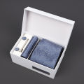 Men's Luxury Polyester Silk Fashionable Neck Tie - 4 items Set Box (1 Set). 