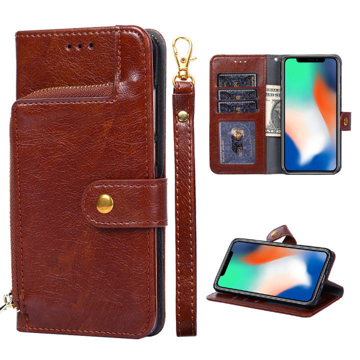 Case For Vivo Y30/Y50 Cover  Wallet Flip Leather Case Phone Case TPU Back Cover Zipper Card