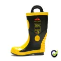Fireproof Fire Fighting Safety Boots High temperature resistant waterproof fireman Footwear Rubber protection with anti-collision performance. 