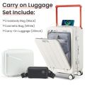 Aluminum 20 Inch Carry-on Luggage, PC Hard Shell Suitcase, Handle Pull Rod Luggage with 360°Double Wheels, Suitcase for Business. 