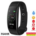 F64HR Smart Bracelet Men Women Heart Rate Blood Pressure Sleep Monitoring Pedometer Waterproof Smart Watch Sports Fitness Band.