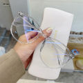Anti Blue Light Glasses Ultralight Retro Transparent Plain Frame Glasses Women Party Decorate Eyeglasses Korean Style Eyewear. 