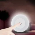 LED Touch Sensor Night Lights Flashlight Magnetic Base Wall Light USB Rechargeable Round Portable Dimming Soft Light Night Light. 