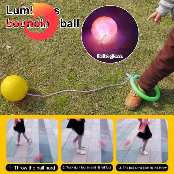 Flashing Jumping Ball Fun Colorful Flashing Jump Ring Sports Toy for Kids Enhance Concentration Coordination Jumping Ball