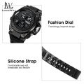 LouisWill Fashion Watches Electronic Movement Watches Luminous Wristwatches 5ATM Waterproof Watches Silicone Strap Multifunctional Watch with Calendar for Men Teenagers Students. 