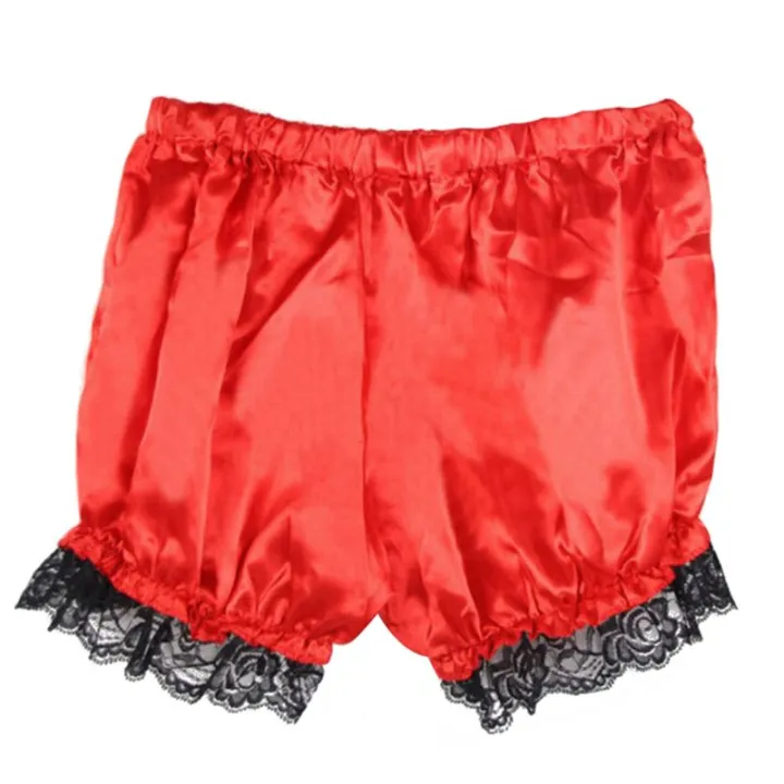 Women%20Imitation%20Silk%20Bloomers%20Lace%20Trim%20Panties%20Victorian%20Pumpkin%20Shorts%20-%20Image%207
