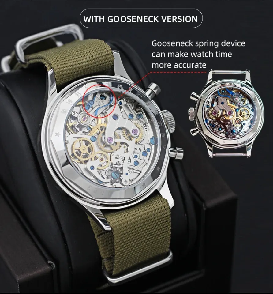 RED STAR 40mm 38mm 1963 Chronograph Men Mechanical Watches