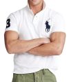 RL Single Big Pony Mesh Short-Sleeve Polo Shirt - White.