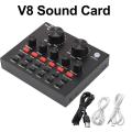 V8 Live Sound Card, Voice Change Digital Sound Card Audio Interface Mixer Board Dj Sound Mixer for Phone Computer Live Online Singing,Live Broadcast, K Songs, Re_cording,Voice Chatting 1 Ratings. 