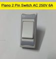 Piano 2 Pin SWITCH AC 250V 6A 2-Pin Heavy Duty Brass Contact Switch For Electrical Devices AC Line LED Light Fan Made In Bangladesh. 