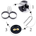 【Direct-sales】 tainle teel Cooking Mold Fried Egg Pancake Circle Non-tick Egg Ring Kitchen Mold Tool Kitchen Mold Tool. 
