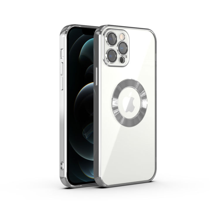 Apple%20iPhone%2012%20Pro%20Electroplating%20Clear%20Transparent%20Soft%20TPU%20Phone%20Case%20Logo%20Showing%20Back%20Cover%20-%20Image%204