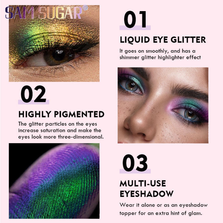 SAM%20SUGAR%20muti-use%20Chameleon%20Pearl%20Liquid%20Eyeshadow%20Water%20Resistant%20Highlight%20Brightening%20Fine%20Shimmer%20Festival%20Stage%20Makeup%20-%20Image%203