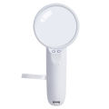 Deli 9098 magnifying glass LED lamp diameter 65mm 3.5 times the old man read newspaper reading hand-held magnifying glass.