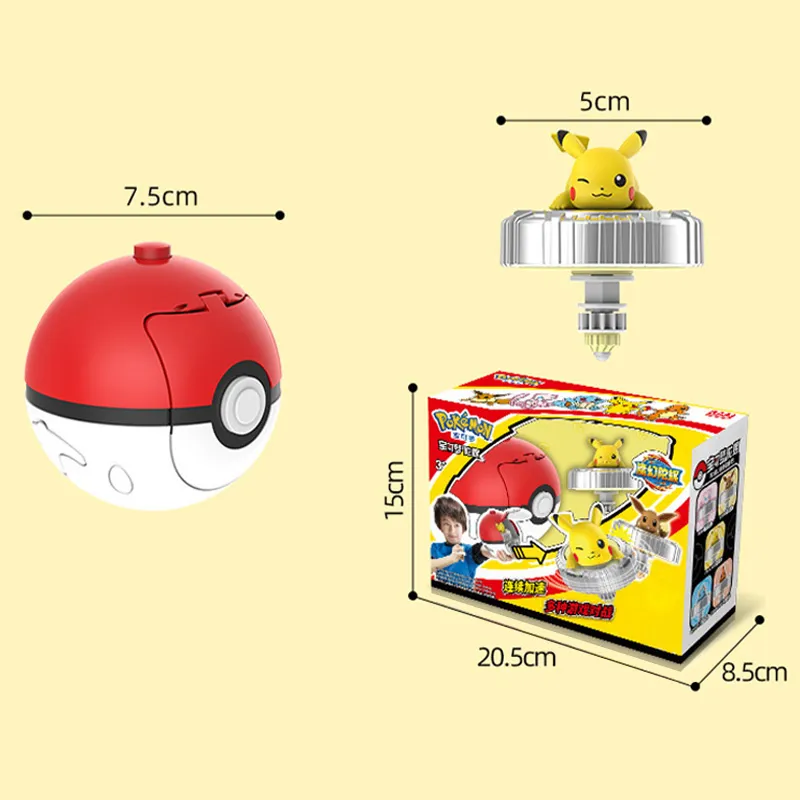 Pokemon spinning top ball toy action figure original Pikachu
