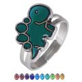 Bear Paw Dinosaur Polar Bear Mood Ring Change Colour Emotion Feeling Changeable Temperature Adjustable Ring Jewelry for Gift.