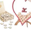 Wedding Guest Book Sign Boho Guestbook Box for Baby Shower Reception Hearts. 
