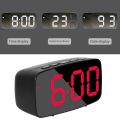 Smart Digital Alarm Clock Bedside,Red LED USB Desk Clock,Black. 