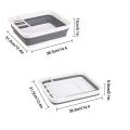 Collapsible Dish Drying Rack with Cutlery Organizer | Portable Space-Saving Dinnerware Drainer Board for Kitchen Countertop, RV, Camping & Small Spaces | Durable & Flexible.