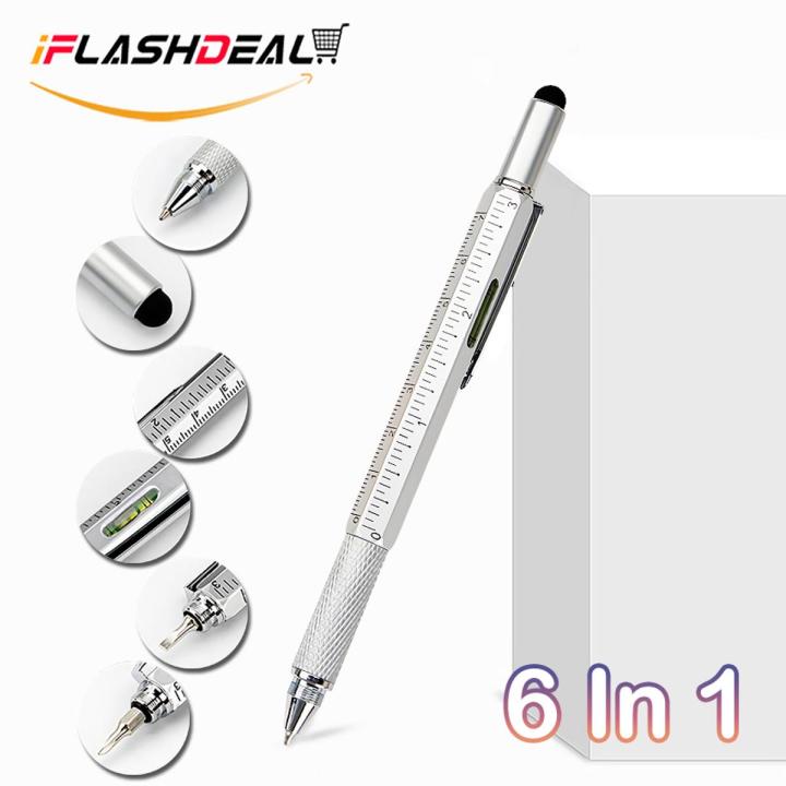 1%20PC%206%20in1%20Multifunctional%20Screwdriver%20Ballpoint%20Pen%20Touch%20Screen%20Metal%20Gift%20Ruler%20Spirit%20Level%20Creative%20Stationery%20Gift%20Touch%20Screen%20Stylus%20Design%20Tool%20School%20Office%20Stationery%20Pens%20-%20Image%202