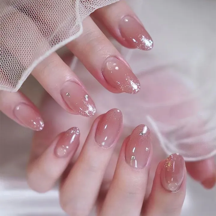 Sweet%20Strawberry%20Press%20on%20Nails%20French%20Pearl%20Design%20Almond%20False%20Nails%20Girl%20Gifts%20Detchable%20Full%20Cover%20Korean%20Nail%20Patches%20-%20Image%207