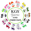 KGS 100% Acrylic Yarn for Crocheting and Knitting | 250 gm Medium 6 Ply | Combo Pack | 5 colors. 