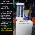 USB AA AAA Battery Charger Double-Slot 1.2V~1.5V Ni-MH Ni-Cd Rechargeable Battery Charger. 