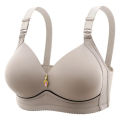New Non-magnetic Thin Cup Glossy Fat Mm Bra Large Size No Underwire Comfortable Breathable Gathered Women's Underwear PCardiaCP. 