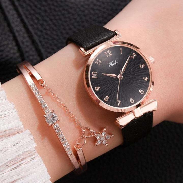 Fashion Ladies 2pcs Luxury Diamond Bracelet set Watch Women Watches Diamond Casuals Fashion Watches For Personal Use Or Gift Birthday Party
