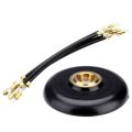 1x Cello Endpin Stopper Stop Holder Anchor Protector Non-Slip with Metal Eye & 5Pcs Violin Tail Gut Tail Cord Gut Cord Nylon with Brass Screw for 3/4 4/4 Fiddle Violin Black. 