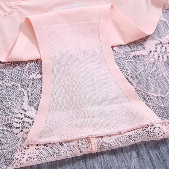 Women%20Ice%20Silk%20Panties%20Lace%20Seamless%20Hollow%20Out%20Mid%20Waist%20Underwear%20-%20Image%206