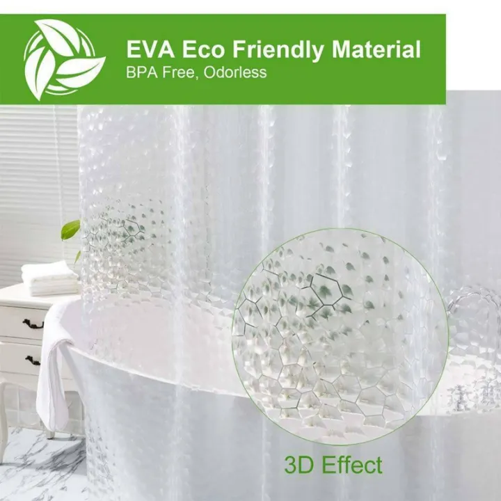 Clear%20EVA%20Shower%20Curtain%20Liner%20Waterproof%20Transparent%203D%20Water%20Square%20Bathroom%20Curtain%20in%2071inch%20x%2079inch,%2012%20Hooks%20-%20Image%208