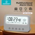 DoomHot Alarm Clock Digital Glow LCD Alarm Clock Desk Big Screen Temperature Humidity Calendar Display Clock Electric Smart Backlight Alarm Clock Table Clock Weekday Mode Snooze Alarm Clock for Home Bedroom Office. 