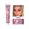 QIBEST Highlighter Powder Glitter Sequins Gel Shimmer Contour Blush Powder Makeup For Face Body Highlight Makeup 6 Colors 4g. 