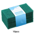 (Pack of 10pcs) Modern Bright Dish Washing Pad Green Scouring Pad Dish Cleaning Scrubber Scouring Pads for Dishes Kitchen Scrubbers & Metal Grills - Majuni. 