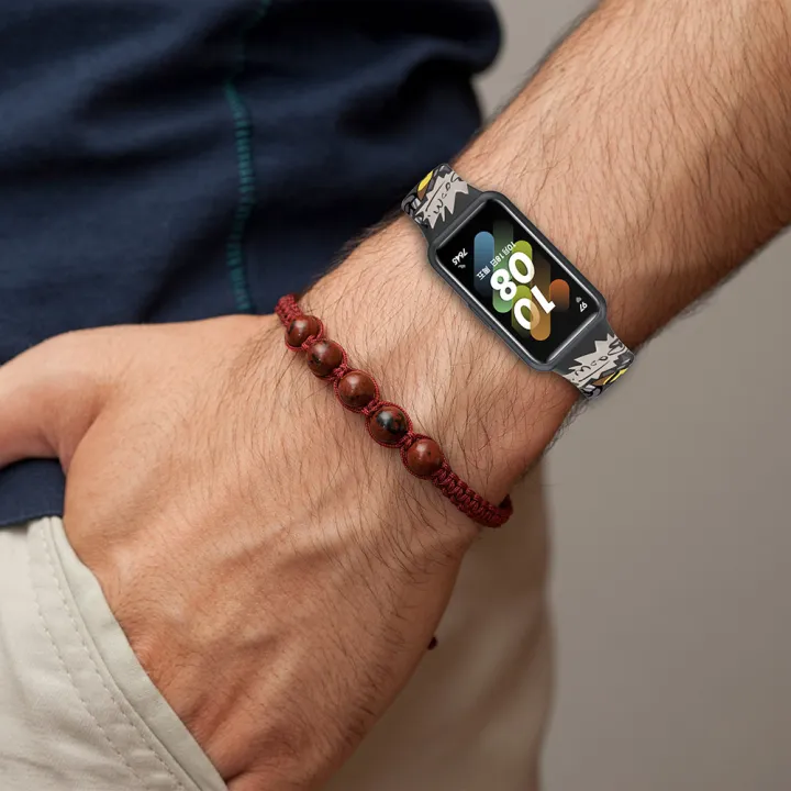 Colorful%20Printing%20Watch%20Strap%20Soft%20Replacement%20Wristband%20Adjustable%20Watchband%20Compatible%20For%20Huawei%20Band%207%20-%20Image%207