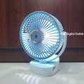 DP-7638 AC/DC Rechargeable 4000mAh Battery 360° Adjustable Desk / Clip Fan With Night Lighting Function. 