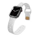 English Letters Silicone Watch Band For Apple Watch Series 8&7 41mm / SE 2&6&SE&5&4 40mm / 3&2&1 38mm. 