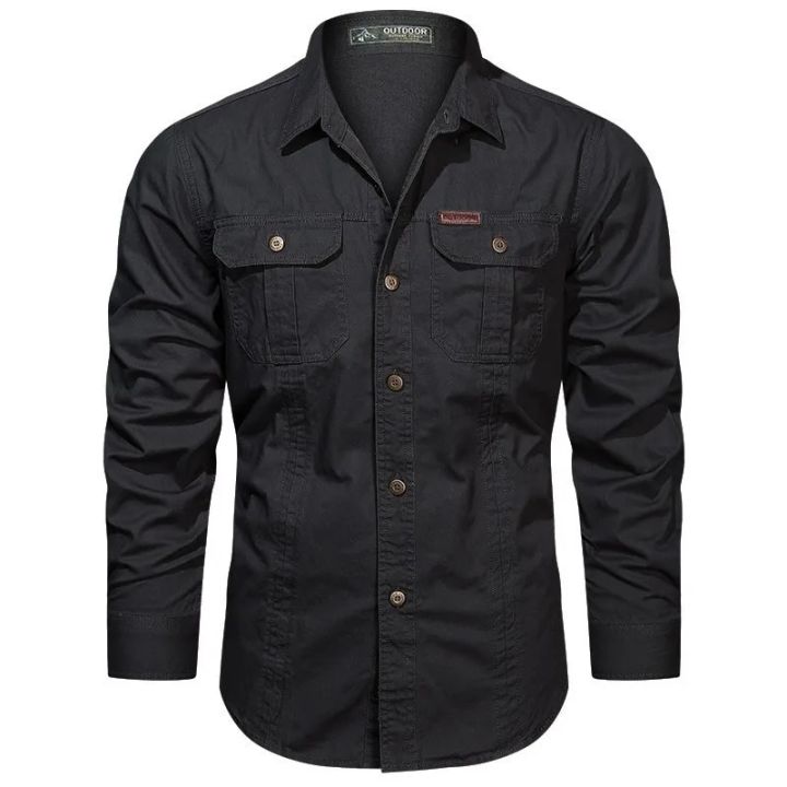 New%20Autumn%20Military%20Style%20Cotton%20Pocket%20Shirt%20for%20Men%20Solid%20Color%20Slim%20Casual%20Brand%20Clothing%20Men%20Long%20Sleeve%20Shirts%205XL%20-%20Image%207